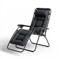 Fotel relaksacyjny zero gravity, z metalu, kolor: czarny
