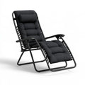 Fotel relaksacyjny zero gravity, z metalu, kolor: czarny